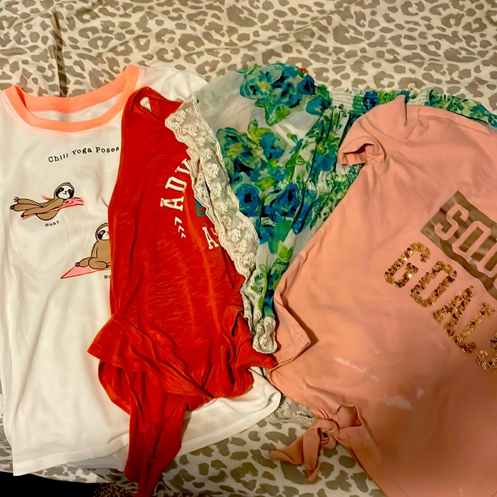 3 short sleeve and 1 tank top